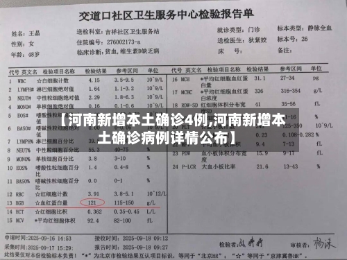 【河南新增本土确诊4例,河南新增本土确诊病例详情公布】-第2张图片