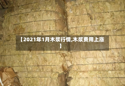 【2021年1月木浆行情,木浆费用上涨】