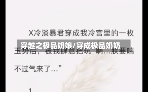 穿越之极品奶娘/穿成极品奶奶