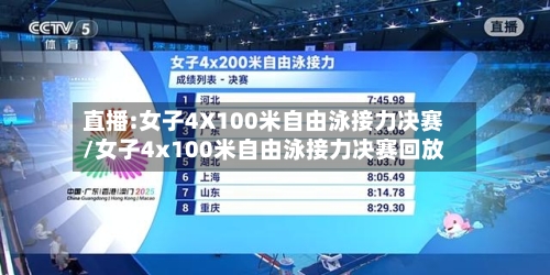 直播:女子4X100米自由泳接力决赛/女子4x100米自由泳接力决赛回放