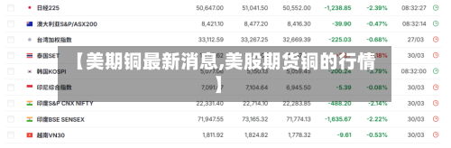 【美期铜最新消息,美股期货铜的行情】-第2张图片
