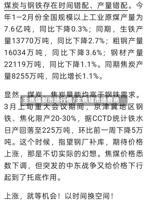 主焦煤炭市场行情/主焦煤市场费用-第2张图片