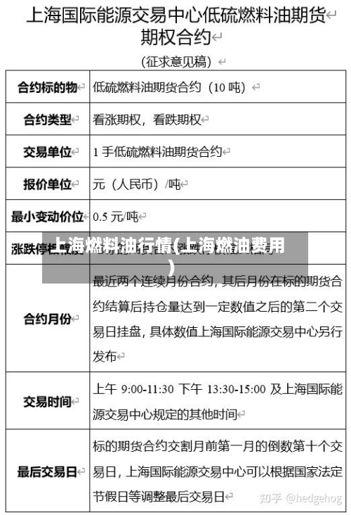上海燃料油行情(上海燃油费用)