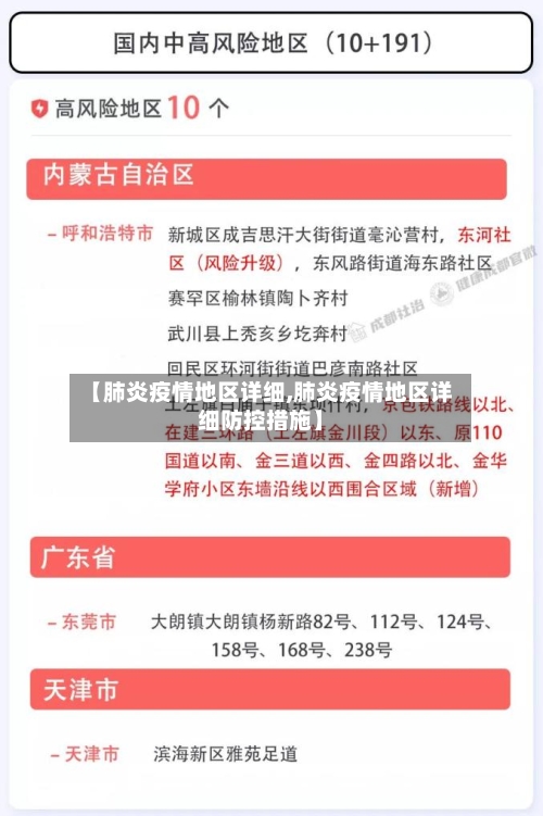 【肺炎疫情地区详细,肺炎疫情地区详细防控措施】